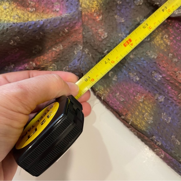 Anthropologie Current Air Metallic One Sleeve Dress Sz L - Picture 11 of 16